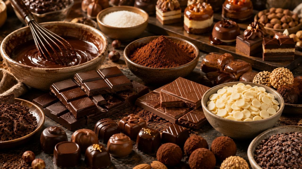 مواد اولیه شکلات و شیرینی